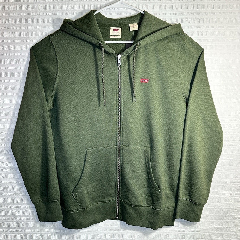 Levi's Everyday Full Zip Hoodie Sweatshirt Jacket Olive Green S NWT Womens